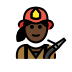 woman firefighter, dark skin tone